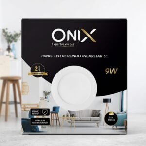 PANEL LED ONIX REDONDO 9W INCRUSTAR LUZ BLANCA
